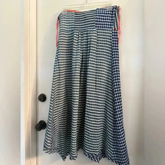 Maeve by Anthropologie size 2 Waverly One Shoulder Plaid Ruffle Dress patch-work - Picture 3 of 6